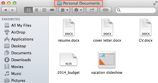 Personal documents